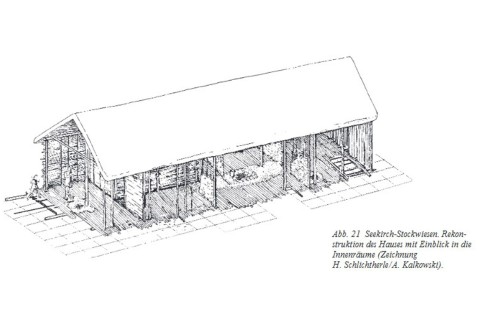 Endneolithisches Haus, 2.800 – 2.200 v.Chr. (Quelle: Schlichterle, 2004, Abb. 21)