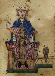Kaiser Friedrich II., Abbildung aus seinem Buch über Falknerei 