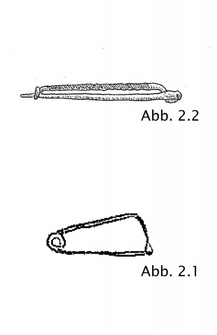 Abb.2 Violinbogenfibel (2.1), Urfibel (2.2)